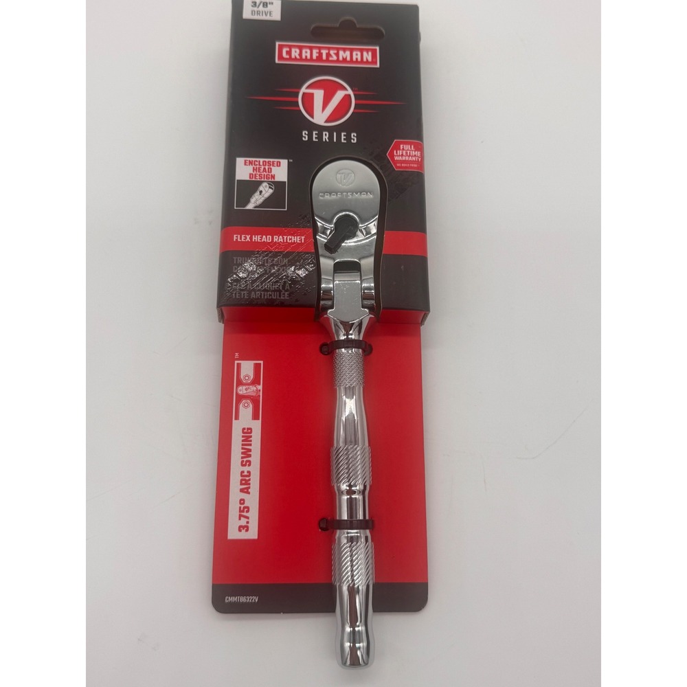Craftsman V Series 3/8 Drive Flex Head Ratchet 7.5 Inch Long CMMT86322V New
